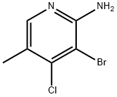 3-BROMO-4-CHLORO-5-METHYLPYRIDIN-2-AMINE Struktur