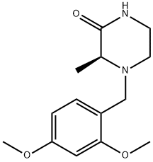 (S)-4-(2,4-Dimethoxybenzyl)-3-methylpiperazin-2-one Struktur