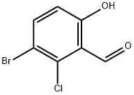 3-Bromo-2-chloro-6-hydroxy-benzaldehyde Struktur