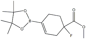 methyl 1-fluoro-4-(4,4,5,5-tetramethyl-1,3,2-dioxaborolan-2-yl)cyclohex-3-enecarboxylate Struktur