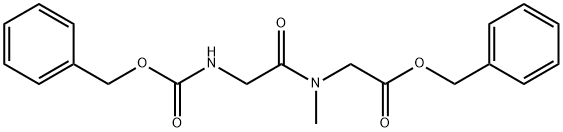 benzyl 2-(2-{[(benzyloxy)carbonyl]amino}-N-methylacetamido)acetate Struktur