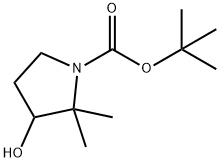 tert-butyl 3-hydroxy-2,2-dimethylpyrrolidine-1-carboxylate Struktur