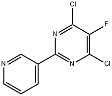 4,6-dichloro-5-fluoro-2-(pyridin-3-yl)pyrimidine Struktur