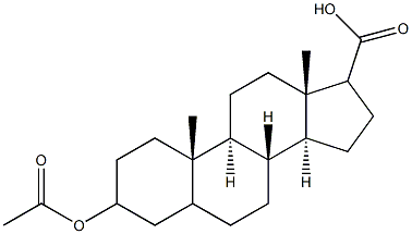 3-(acetyloxy)androstane-17-carboxylic acid Struktur