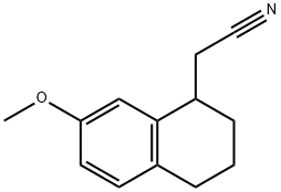 7-Methoxy-1,2,3,4- tetrahydro-1-naphthalenyl-acetonitrile Struktur