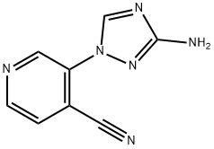 3-(3-amino-1H-1,2,4-triazol-1-yl)pyridine-4-carbonitrile Struktur