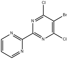 5-bromo-4,6-dichloro-2-(pyrimidin-2-yl)pyrimidine Struktur