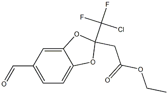 ethyl {2-[chloro(difluoro)methyl]-5-formyl-1,3-benzodioxol-2-yl}acetate Struktur