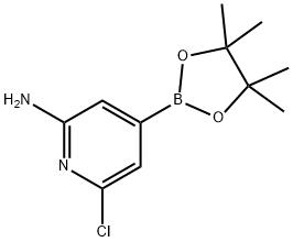 2-Amino-6-chloropyridine-4-boronic acid, pinacol ester, 1558927-43-7, 結(jié)構(gòu)式