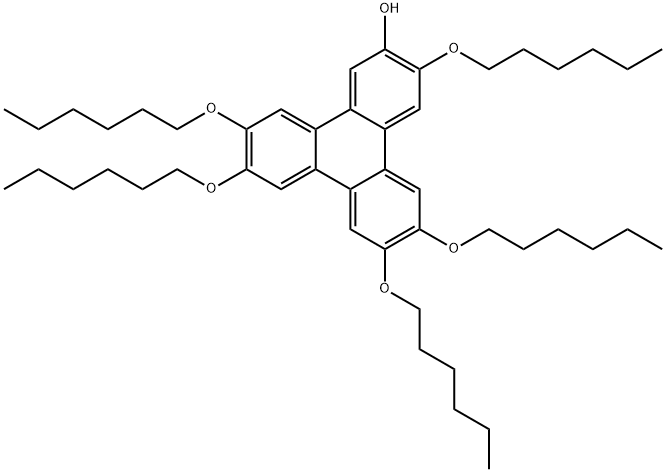 2-Hydroxy-3,6,7,10,11-pentakis(hexyloxy)triphenylene Struktur