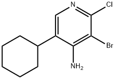 4-Amino-2-chloro-3-bromo-5-(cyclohexyl)pyridine Struktur