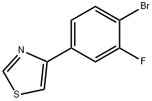 2-Fluoro-4-(thiazol-4-yl)bromobenzene Struktur