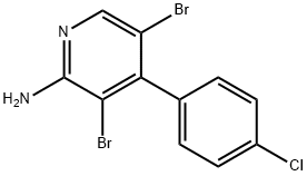 2-Amino-3,5-dibromo-4-(4-chlorophenyl)pyridine Struktur