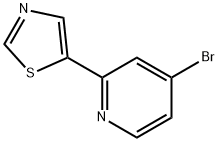 4-Bromo-2-(thiazol-5-yl)pyridine Struktur