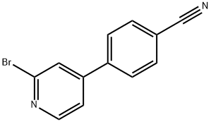 2-Bromo-4-(4-cyanophenyl)pyridine Struktur