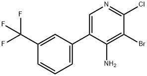 4-Amino-2-chloro-3-bromo-5-(3-trifluoromethylphenyl)pyridine Struktur