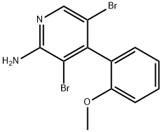 2-Amino-3,5-dibromo-4-(2-methoxyphenyl)pyridine Struktur