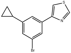 3-Cyclopropyl-5-(thiazol-4-yl)bromobenzene Struktur