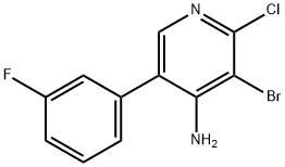 4-Amino-2-chloro-3-bromo-5-(3-fluorophenyl)pyridine Struktur