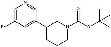 3-Bromo-5-(N-Boc-piperidin-3-yl)pyridine Struktur