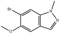 6-BROMO-5-METHOXY-1-METHYL-1H-INDAZOLE Struktur