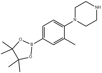 3-Methyl-4-(piperazin-1-yl)phenylboronic acid pinacol ester Struktur