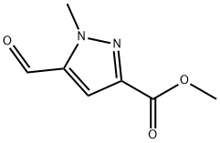 methyl 5-formyl-1-methyl-1H-pyrazole-3-carboxylate Struktur