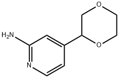 4-(1,4-dioxan-2-yl)pyridin-2-amine Struktur