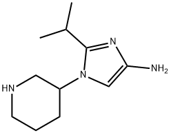 1-(Piperidin-3-yl)-2-(1-methylethyl)-1H-imidazol-4-amine Struktur