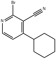 2-Bromo-3-cyano-4-cyclohexylpyridine Struktur