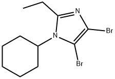 4,5-Dibromo-1-cyclohexyl-2-ethyl-1H-imidazole Struktur