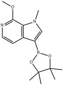 7-Methoxy-1-methyl-3-(4,4,5,5-tetramethyl-1,3,2-dioxaborolan-2-yl)-1H-pyrrolo[2,3-c]pyridine Struktur