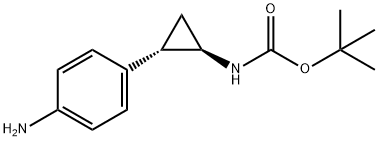 tert-butyl(trans-2-(4-aminophenyl)cyclopropyl)carbamate Struktur