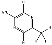 5-(methyl-d3)pyrazin-3,6-d2-2-amine Struktur