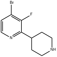 4-Bromo-3-fluoro-2-(piperidin-4-yl)pyridine Struktur