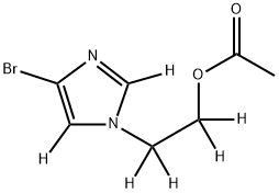 4-Bromo-1-[2-(acetyl)]ethylimidazole-d6 Struktur