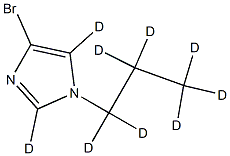 4-Bromo-1-(n-propyl)imidazole-d9 Struktur