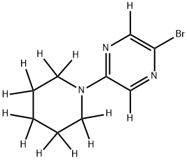 2-Bromo-5-(piperidino)pyrazine-d12 Struktur