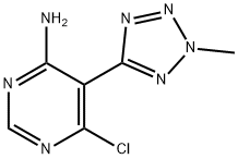 6-chloro-5-(2-methyl-2H-tetrazol-5-yl)pyrimidin-4-amine Struktur