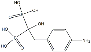 [2-(4-aminophenyl)-1-hydroxy-1-phosphonoethyl]phosphonic acid Struktur