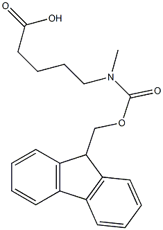 5-({[(9H-fluoren-9-yl)methoxy]carbonyl}(methyl)amino)pentanoic acid Struktur