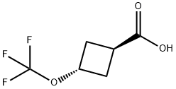 Cyclobutanecarboxylic acid, 3-(trifluoromethoxy)-,trans- Struktur