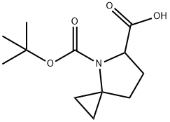 4-(tert-butoxycarbonyl)-4-azaspiro[2.4]heptane-5-carboxylic acid Struktur