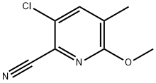 2-Pyridinecarbonitrile, 3-chloro-6-methoxy-5-methyl- Struktur