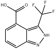 3-(trifluoromethyl)-1H-indazole-4-carboxylic acid Struktur