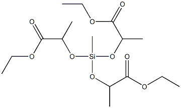 Propionic acid, 2,2',2''-[(methylsilylidyne)trioxy]tri-, triethyl ester Struktur