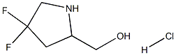 (4,4-difluoropyrrolidin-2-yl)methanol hydrochloride Struktur