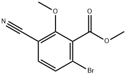 Methyl 6-bromo-3-cyano-2-methoxybenzoate Struktur