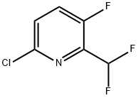 6-Chloro-2-(difluoromethyl)-3-fluoropyridine Struktur