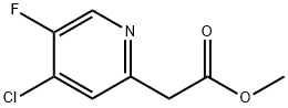 (4-Chloro-5-fluoro-pyridin-2-yl)-acetic acid methyl ester Struktur